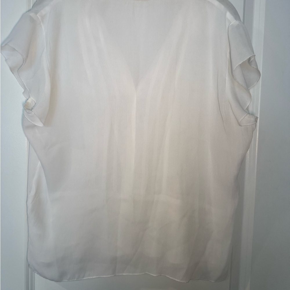 Vintage White Lace Trim Blouse - Picture 2 of 3